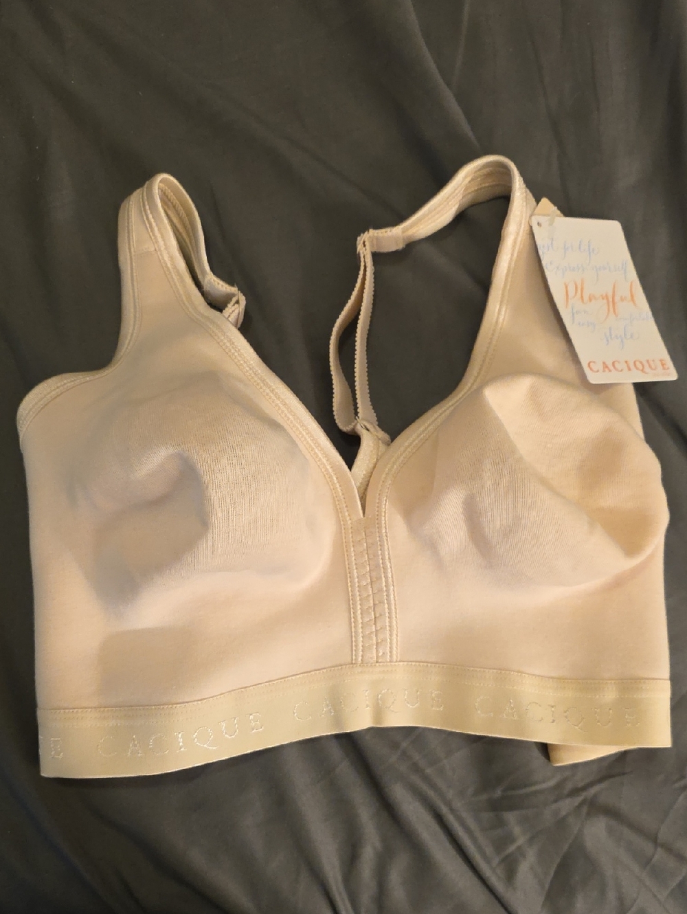 Cacique Light Nude Wireless Seamless Comfort Bra 46c